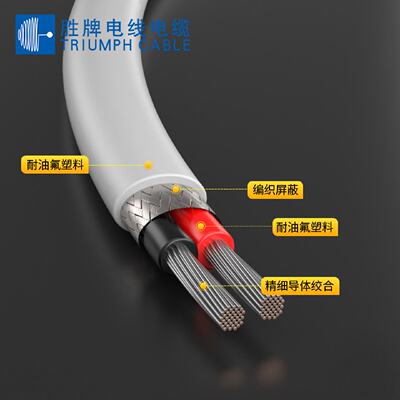 胜牌镀锡铜AFFB铁氟龙高温线导线200度扁线2-4芯0.120.751平方