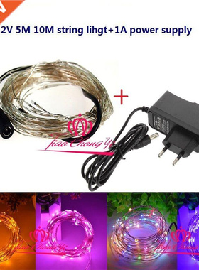 5M 10M LED Bendable Silver Wire Fairy String Lights Tree Bra