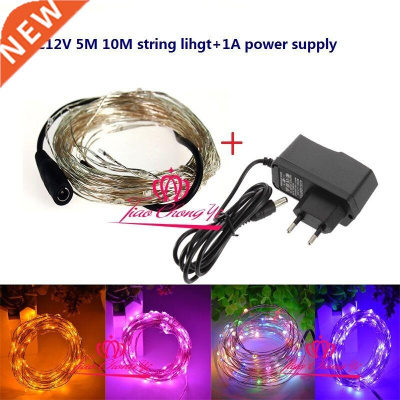 5M 10M LED Bendable Silver Wire Fairy String Lights Tree Bra