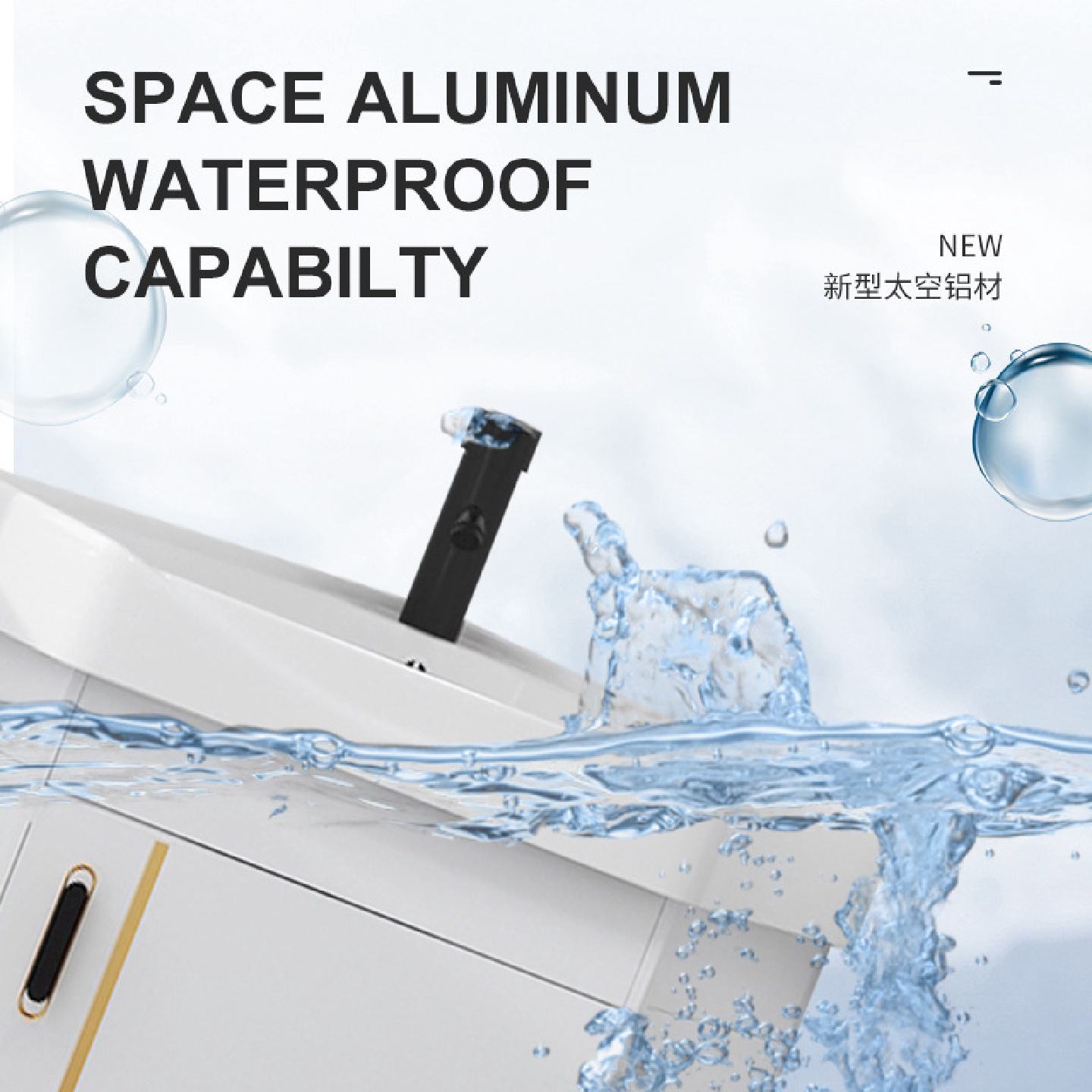 小户型三角形太空铝智能浴室柜组合陶瓷洗手脸盆阳台拐转角洗漱台