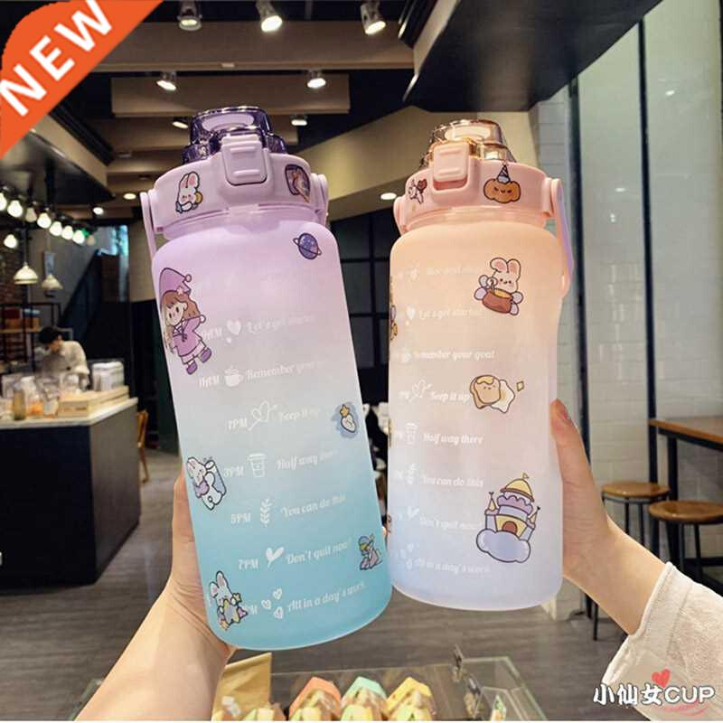 2 Liter Large Capacity Free Motivational With Time Marker Fi