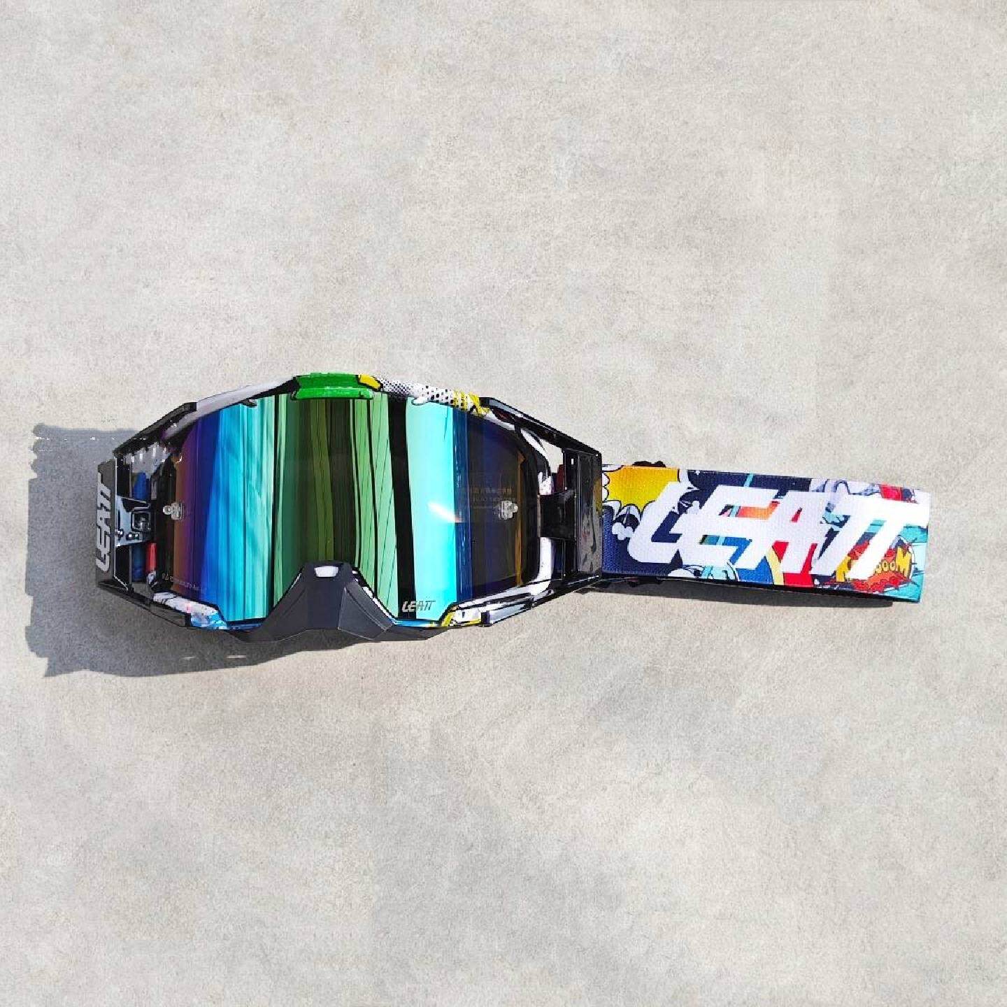 新配色LEATT风镜防雾Velocity6.5SNXIriz越野摩托车头盔护目镜