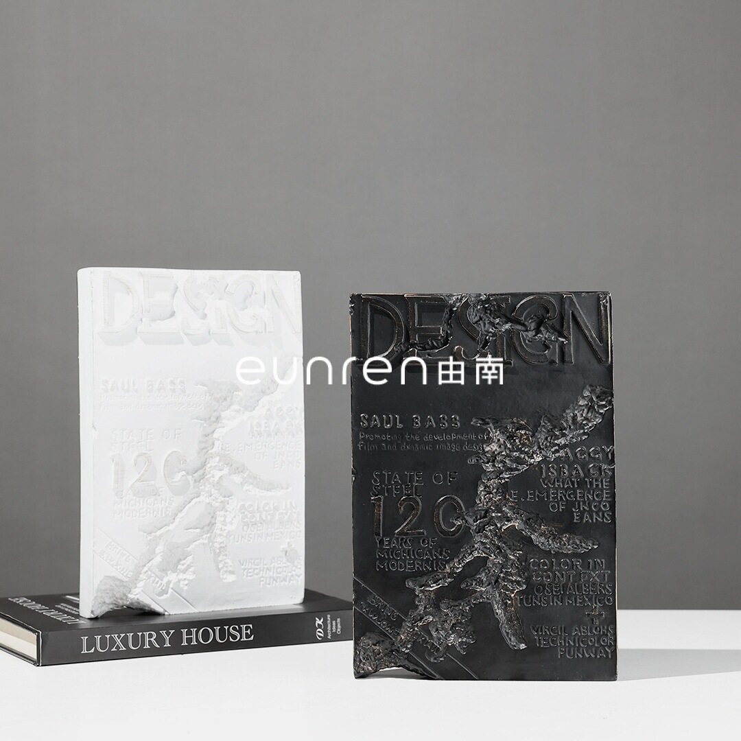 由南欧式复古仿真3D艺术浮雕书本模型道具摆件办公室书房软装饰品