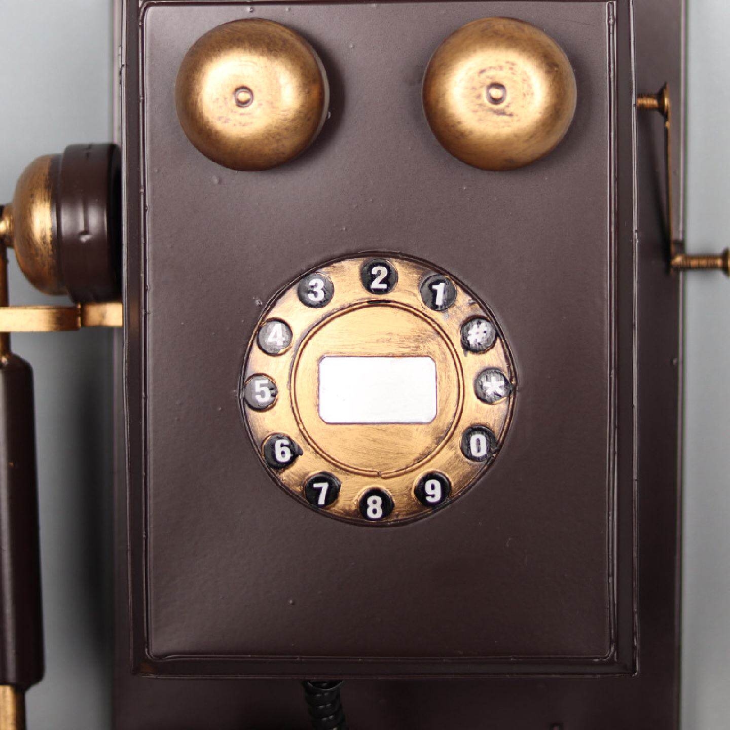 老式壁挂电话机模型复古酒吧餐厅装饰品客栈墙壁挂件怀旧拍照道具