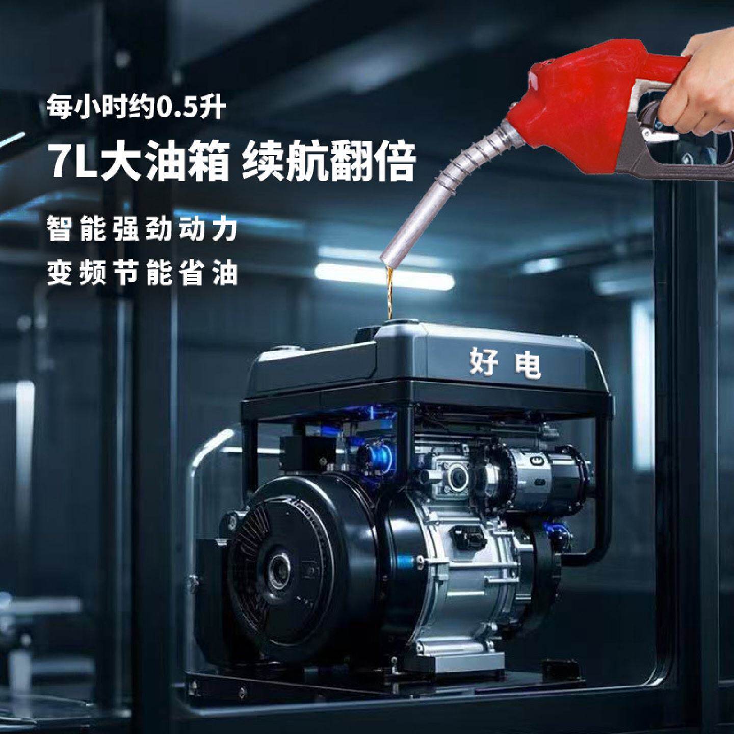 静音变频小型家用汽油发电机220v摆摊户外露营便携电车充电增程60
