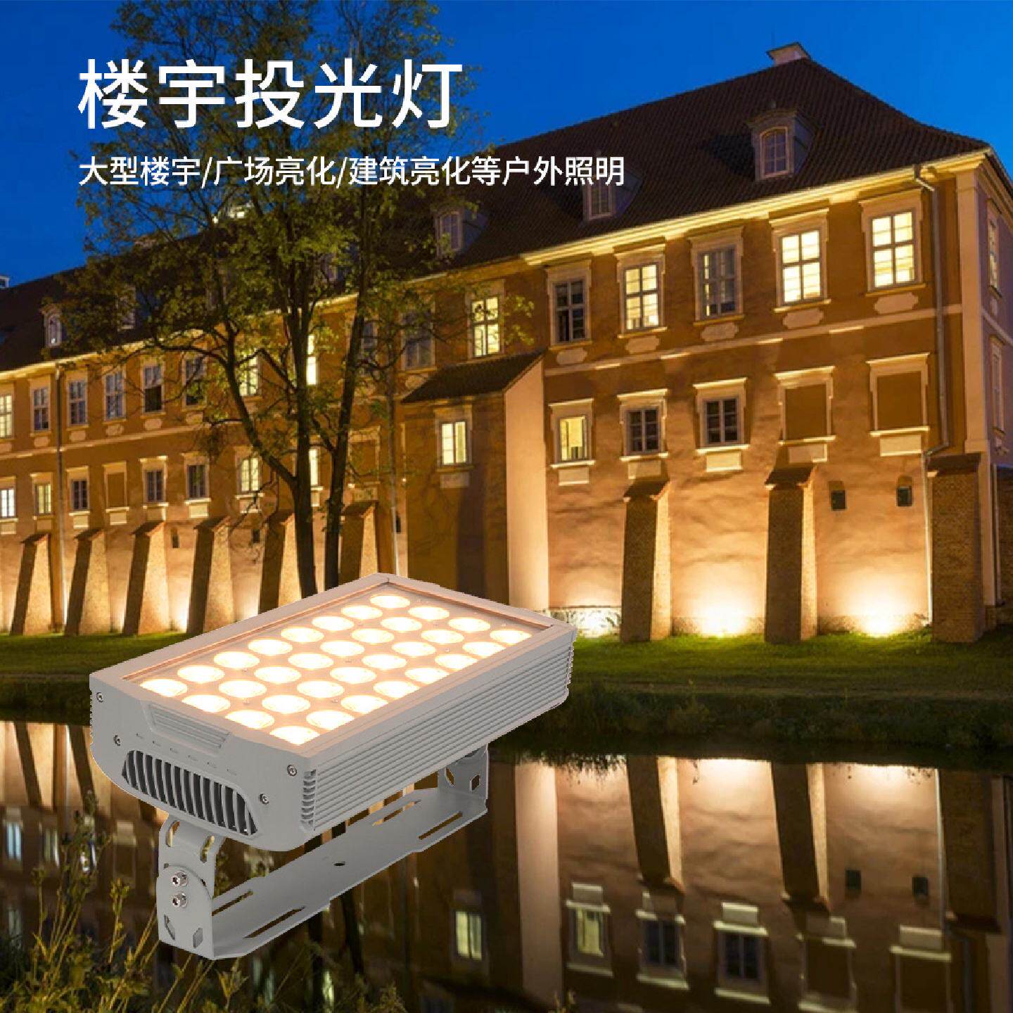 led彩色照树灯户外防水投光灯室外庭院草坪插地灯园林景观射树灯