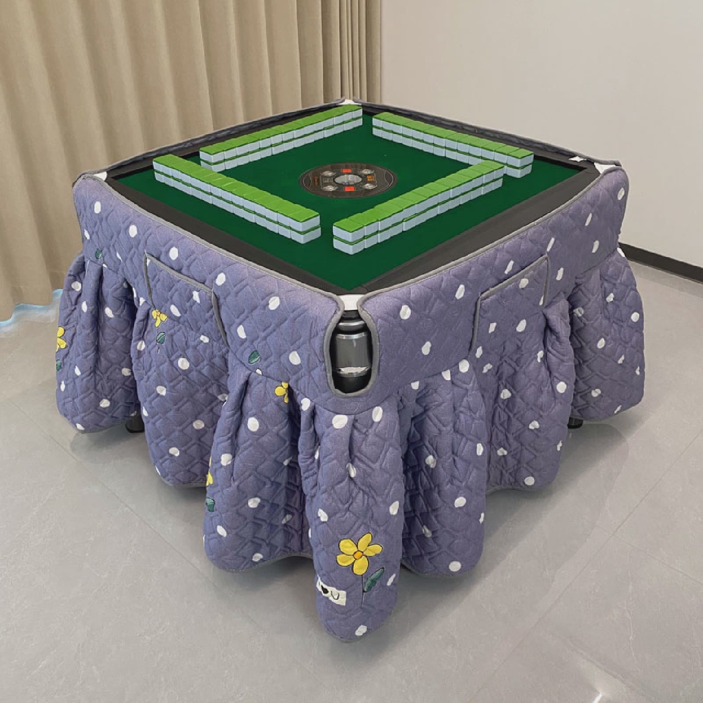 新款麻将机烤火罩加绒加厚自动麻将机取暖围裙打牌保暖麻将桌套子