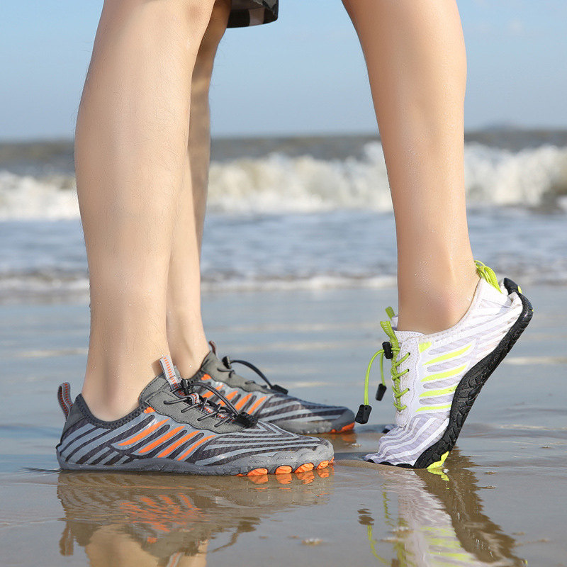 Upstream shoes溯溪鞋涉水沙滩鞋防滑耐磨厚底赤脚潜水游泳五指鞋