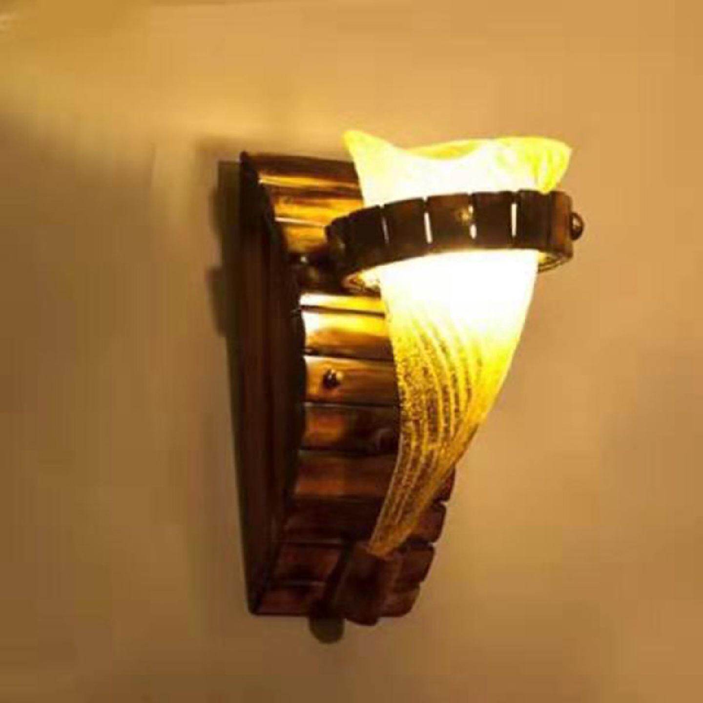 图迩中式仿古壁灯复古马灯竹艺个性灯具卧室床头灯民宿客栈创意酒