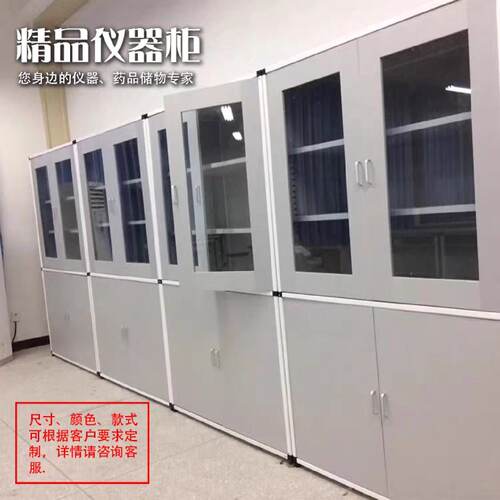 实验室铝木仪器柜物理化学PP试剂柜全钢药品通风柜准备室标本柜