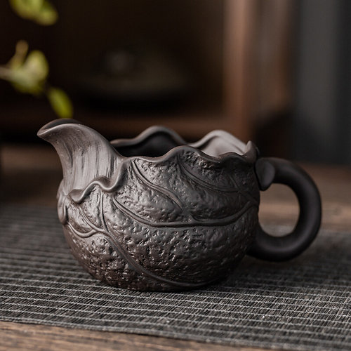 紫砂荷叶公道杯大号茶海家用陶瓷分茶器功夫茶具配件泡茶公杯匀杯