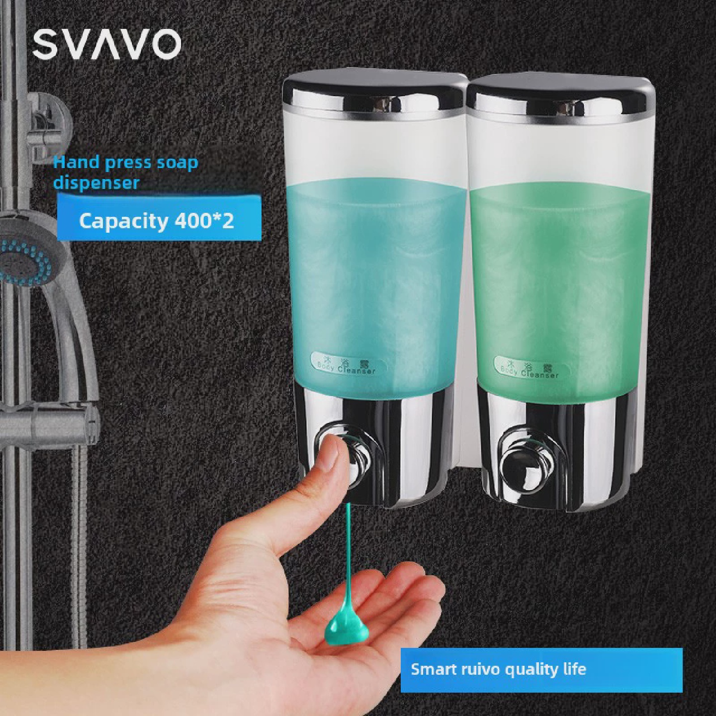 瑞沃卫生间洗手液瓶壁挂给皂器挂式洗手液盒酒店宾馆浴室皂液器