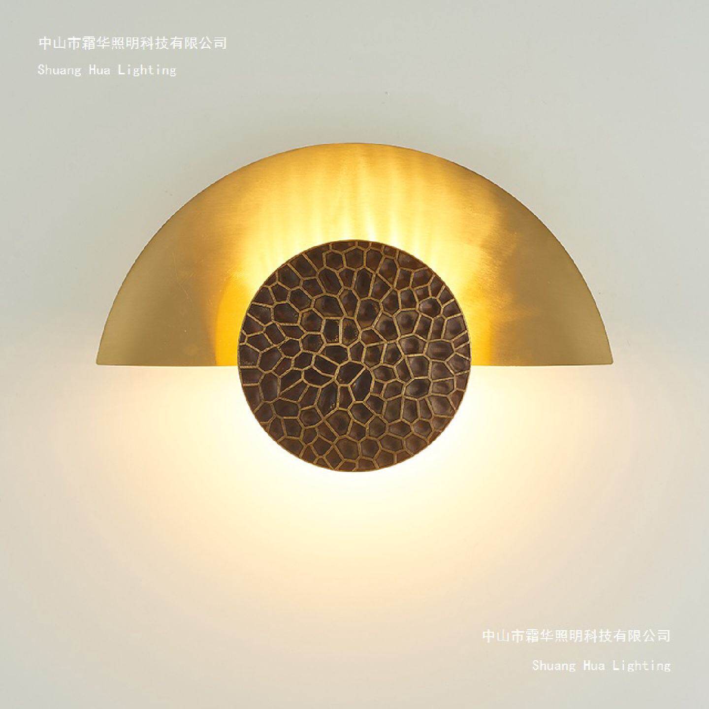 设计师半月壁灯个性创意民宿酒店客厅背景墙卧室床头楼梯过道灯具