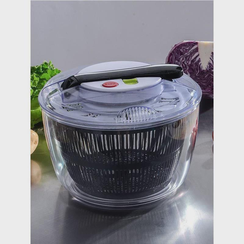 家用沙拉脱水器洗菜盆手动按压蔬菜甩干机厨房水果甩水神器沥水篮