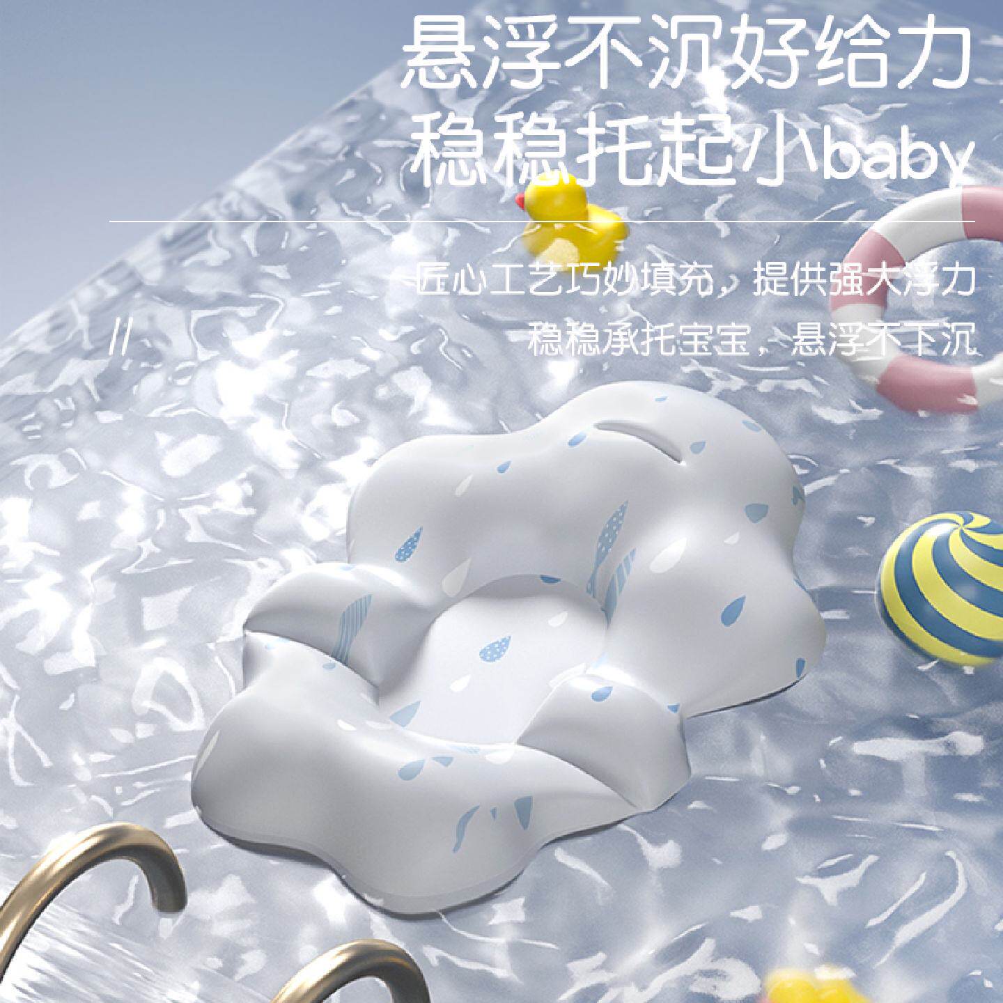 婴儿浴盆宝宝洗澡盆新生儿童可折叠家用可坐躺带温度计感温沐浴桶