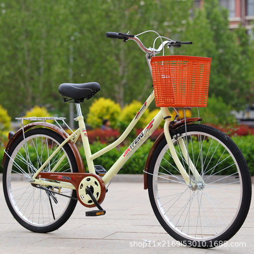 厂家供应24寸26寸男女士成人自行车轻便礼品车可做实心胎支持代发