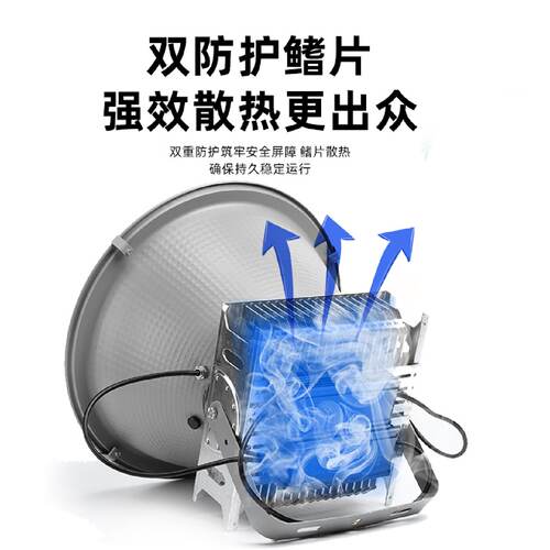 led塔吊灯大功率强光1000瓦工地照明灯户外防水探照投光大灯2000W
