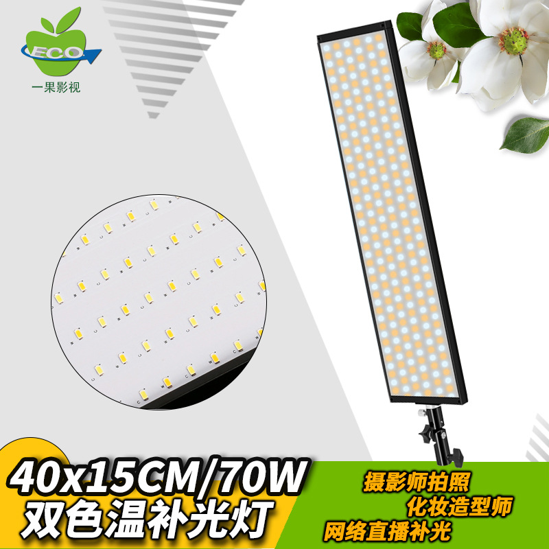 双色温70W/40x15CM摄影补光灯套装人像拍照灯直播灯双色温调节