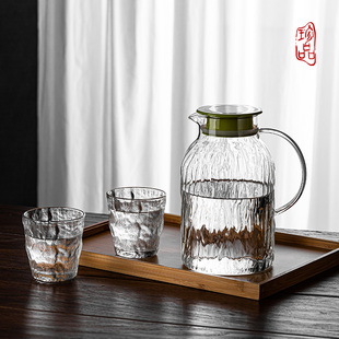 扎壶 冷水壶玻璃耐高温凉水壶家用储水容器凉水杯大容量泡茶壶套装