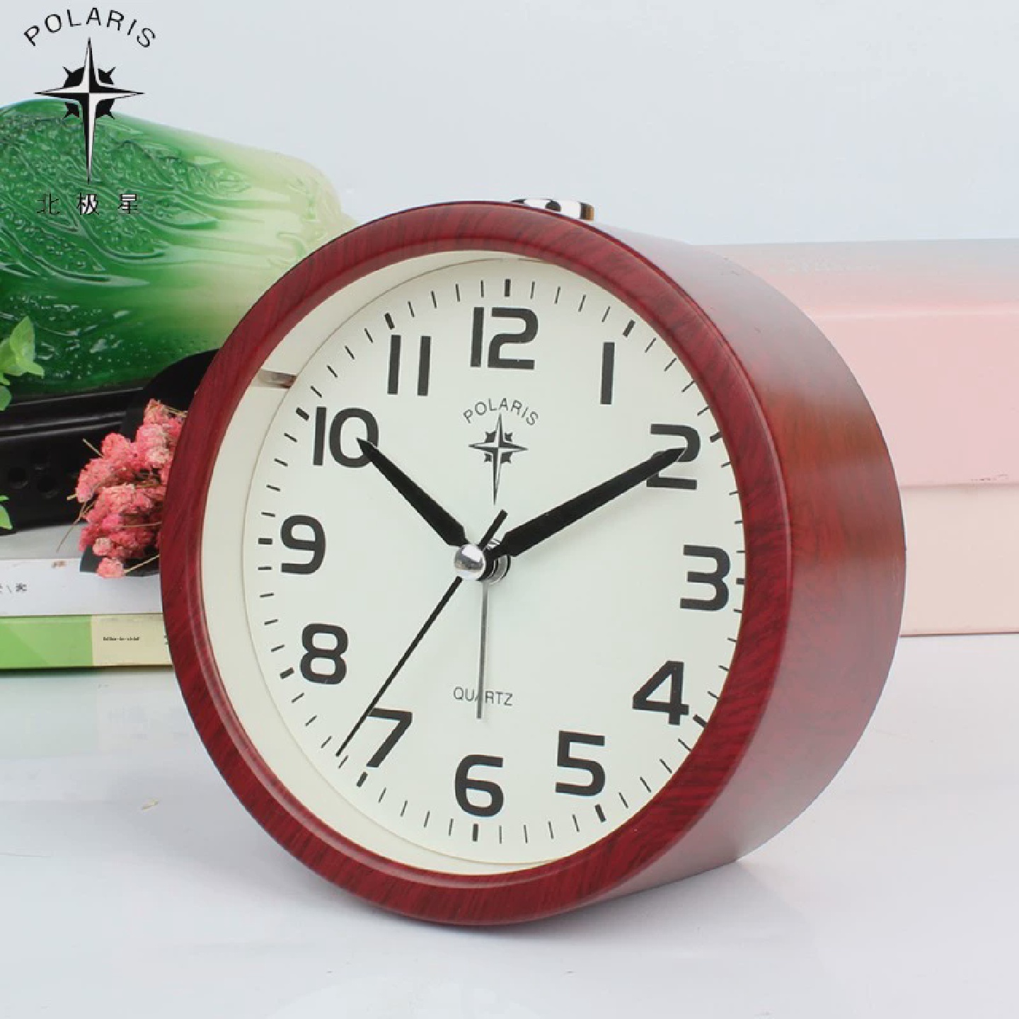 北极星学生小闹钟静音创意儿童音乐闹钟卧室夜光简易床头电子表