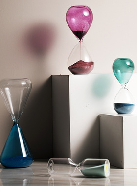 创意玻璃沙漏计时器摆件时间51015分钟儿童刷牙客厅家居装饰品