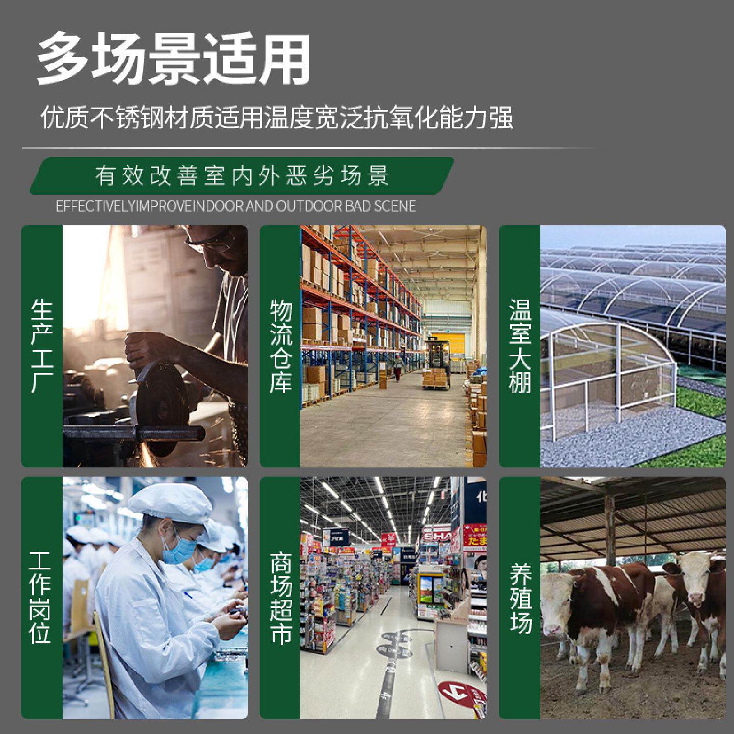 工业负压风机大功率排风扇强力通风扇抽风机钻石牌养殖场换气扇