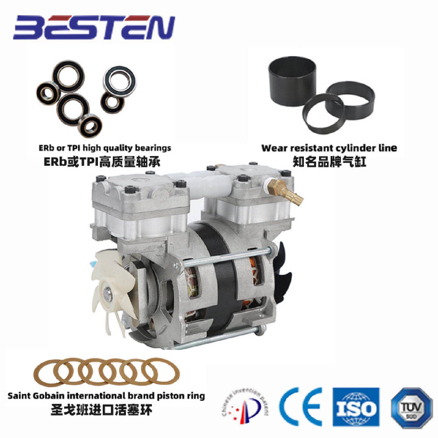 小型无油空气压缩机实验室用在线检测用设备真空泵美容吸痰仪器泵