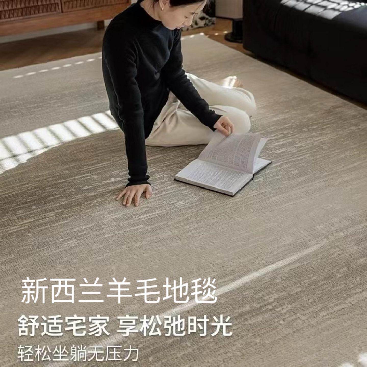 新西兰羊毛客厅地毯轻奢高级感沙发茶几毯易打理卧室床前毯地垫