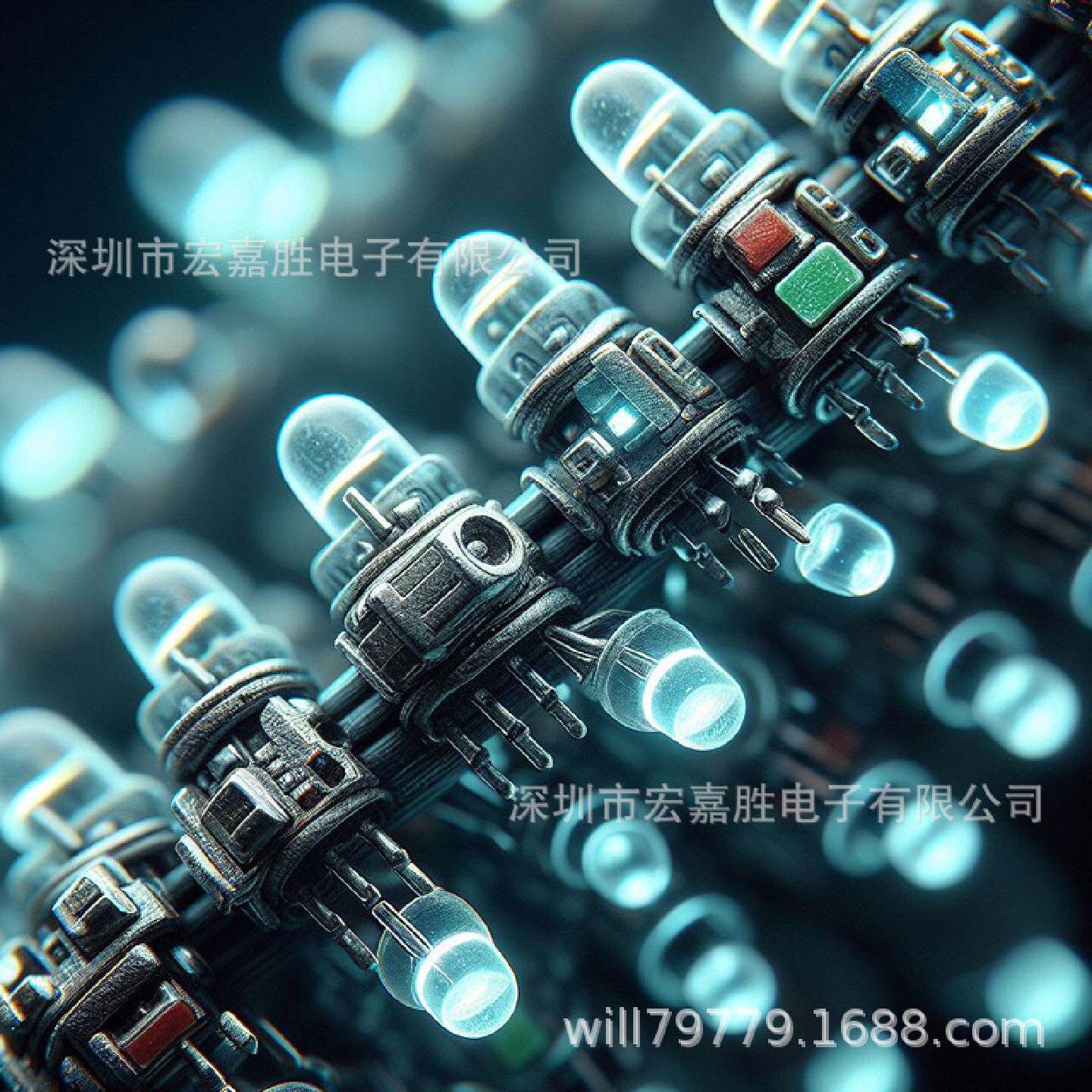 灯珠工厂供应10mm圆头雾状全彩LED灯珠RGB三色发光二级管共阳