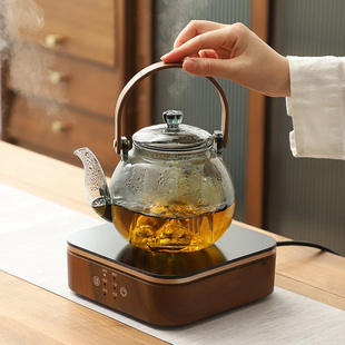 耐高温玻璃蒸煮红茶泡茶壶小型家用电烧水壶电陶炉煮茶器专用套装