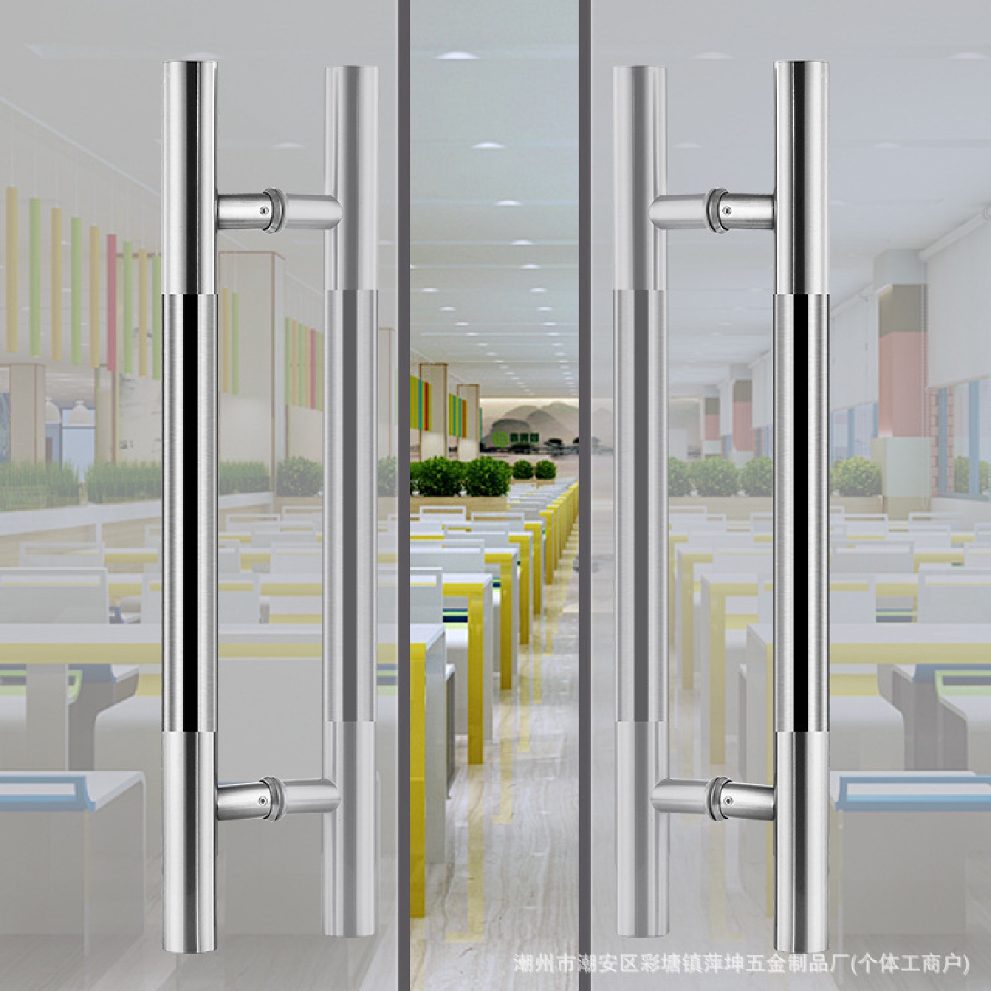 不锈钢玻璃门拉手门把手扶手推拉门木门无框门大定制移门轻奢风