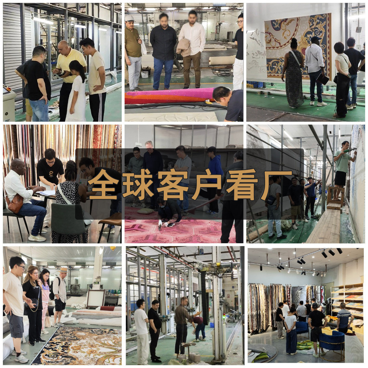 外贸跨境欧式羊毛混纺手工枪刺地毯定制加厚立体地毯来图定做logo