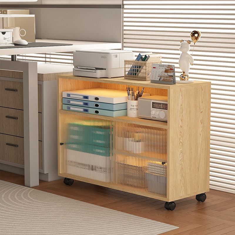 办公桌边柜侧柜桌下收纳柜小书桌可移动小推车置物架简易书架矮柜