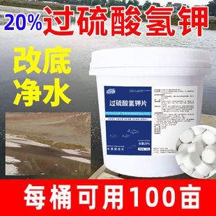 过硫酸氢钾复合盐水产养殖虾蟹鱼塘消毒改底片调水氧化除臭净水剂