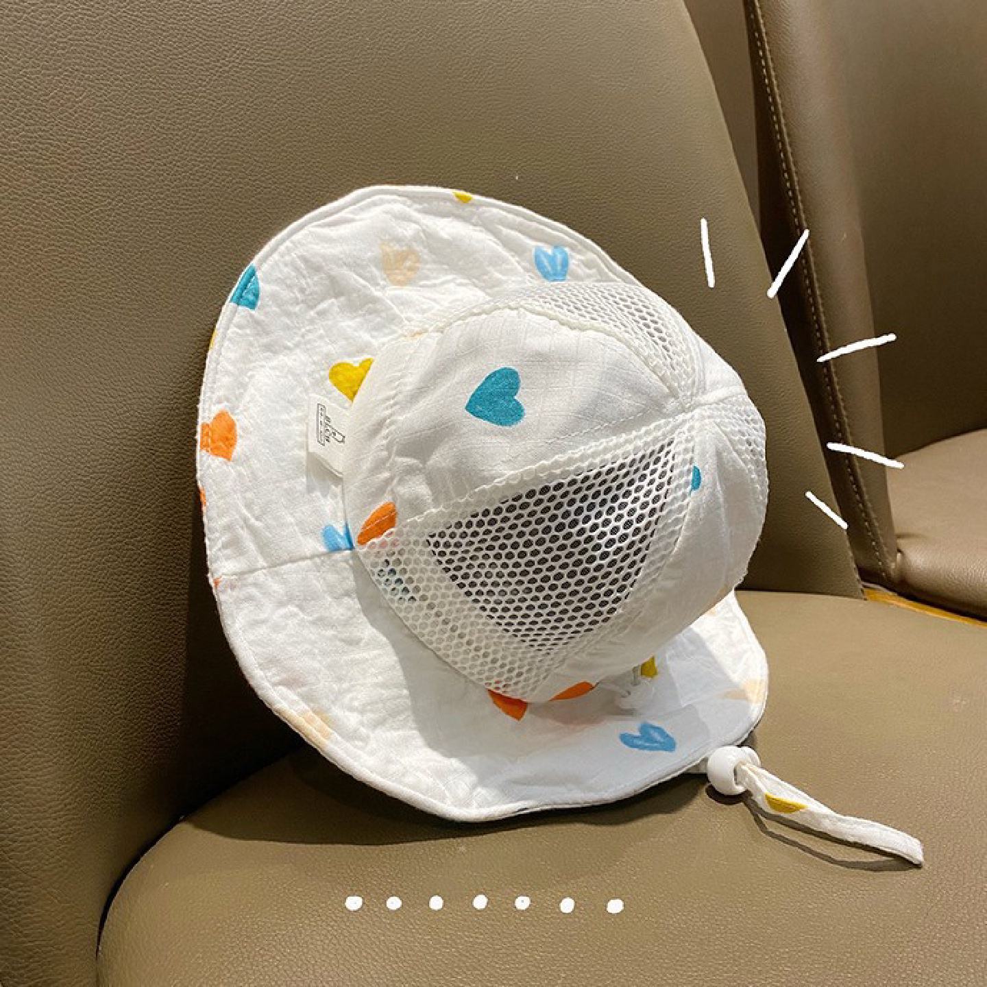 宝宝帽子夏季网眼透气渔夫帽可爱婴幼儿防晒夏天小孩大帽檐遮阳帽