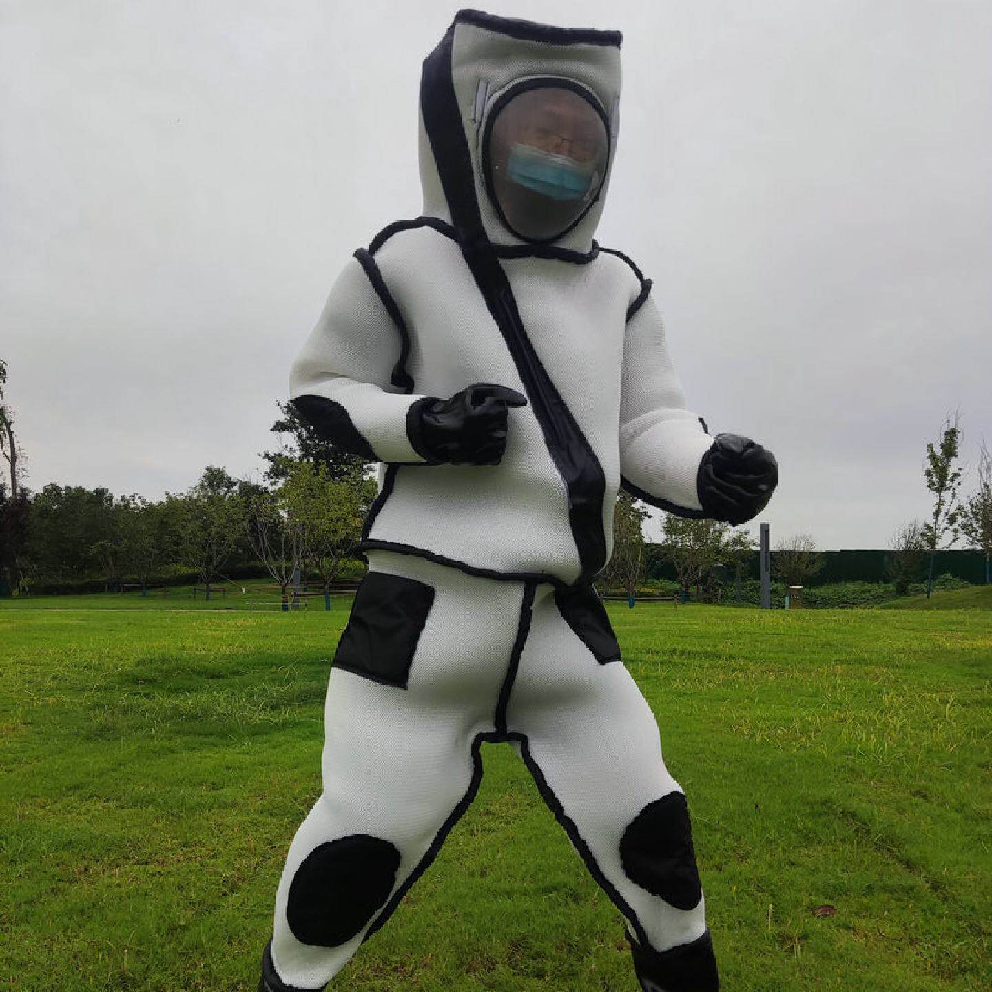 马蜂衣防蜂衣透气全套连体带风扇加厚散热防蜂服防马蜂衣服