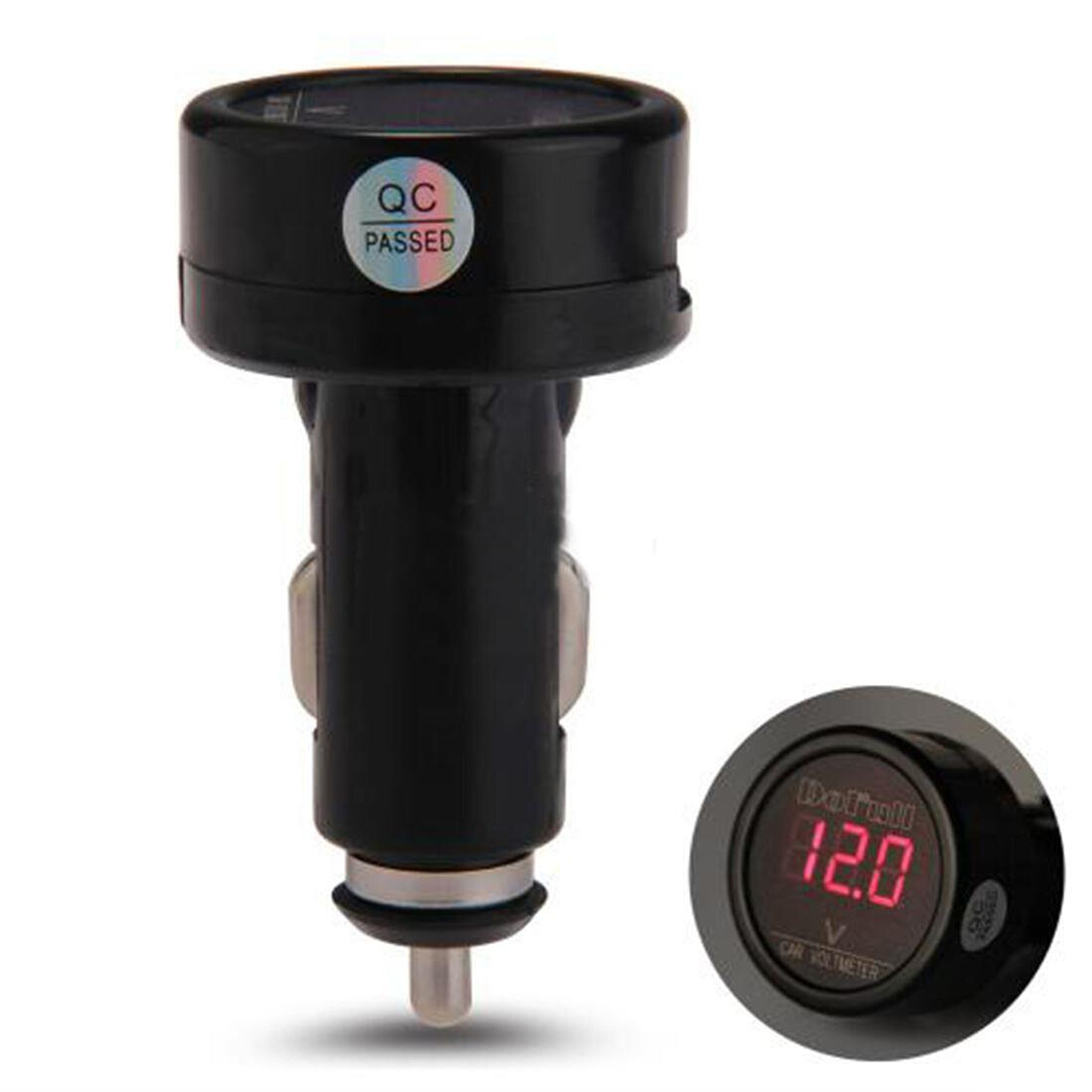 Red LED Car meter Cigarette Lighter Plug Voltmeter Gauge App