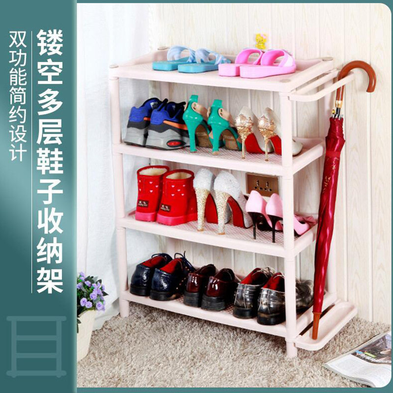 多层可叠加鞋架子防尘家用宿舍门口塑料组装现代客厅浴室拖鞋架