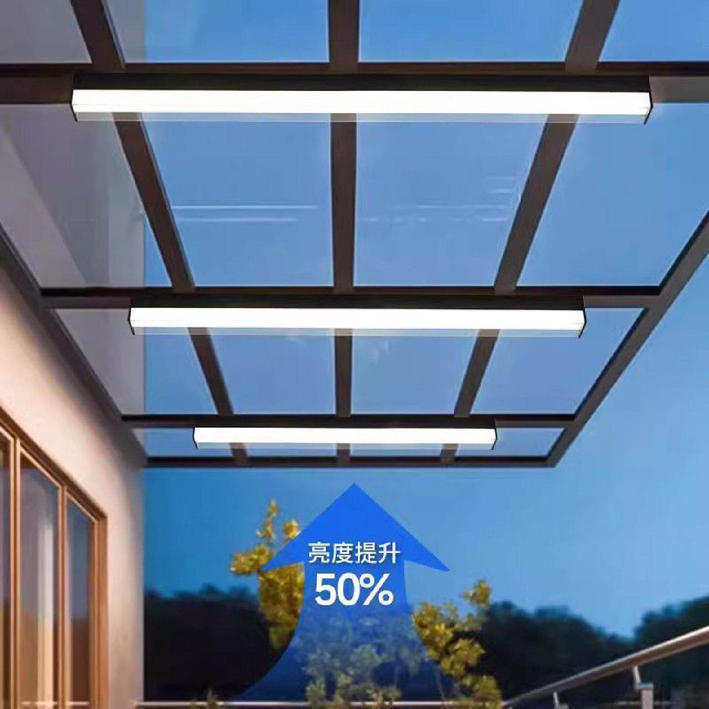 双长条吸顶灯防水阳台灯灯罩户外雨棚阳光房防虫专用新款屋檐露台