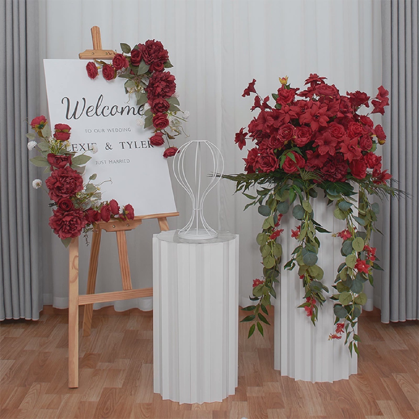 新的模拟道路指南花店开业展厅布局商场装修道路龙头花卉4S店金店