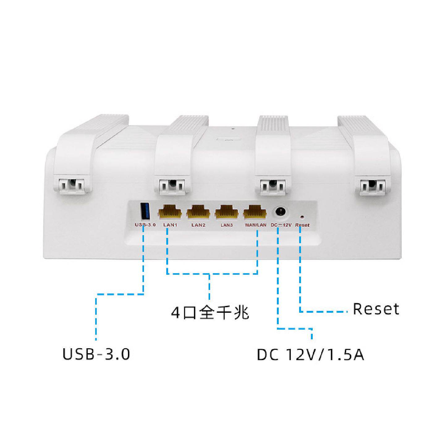 YINUO-LINK高速WiFi6双频覆盖无线路由器4口千兆工业AP桥组网工厂