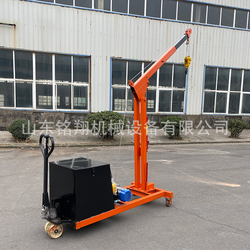 华鲁铭翔车间仓库用单臂吊可移动平衡重式行走吊装机模具小吊车