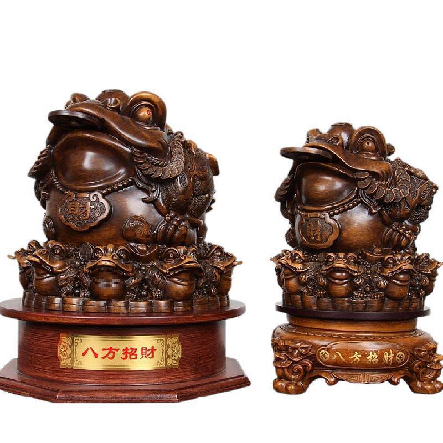 招财金蟾摆件大号三足蟾蜍开业礼品金蝉店铺办公室收银台装饰品无