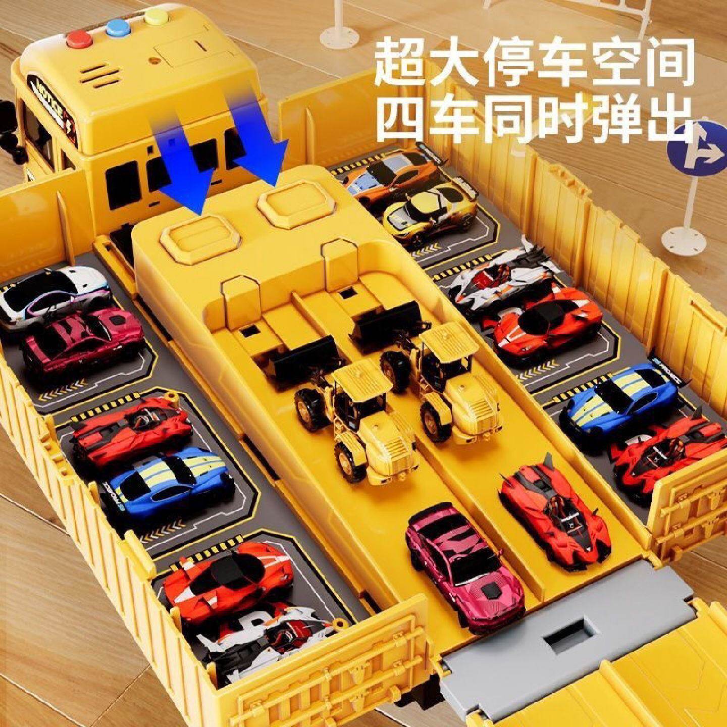 加大号儿童货柜车吊车大型卡车合金挖掘机汽车工程车玩具套装男孩