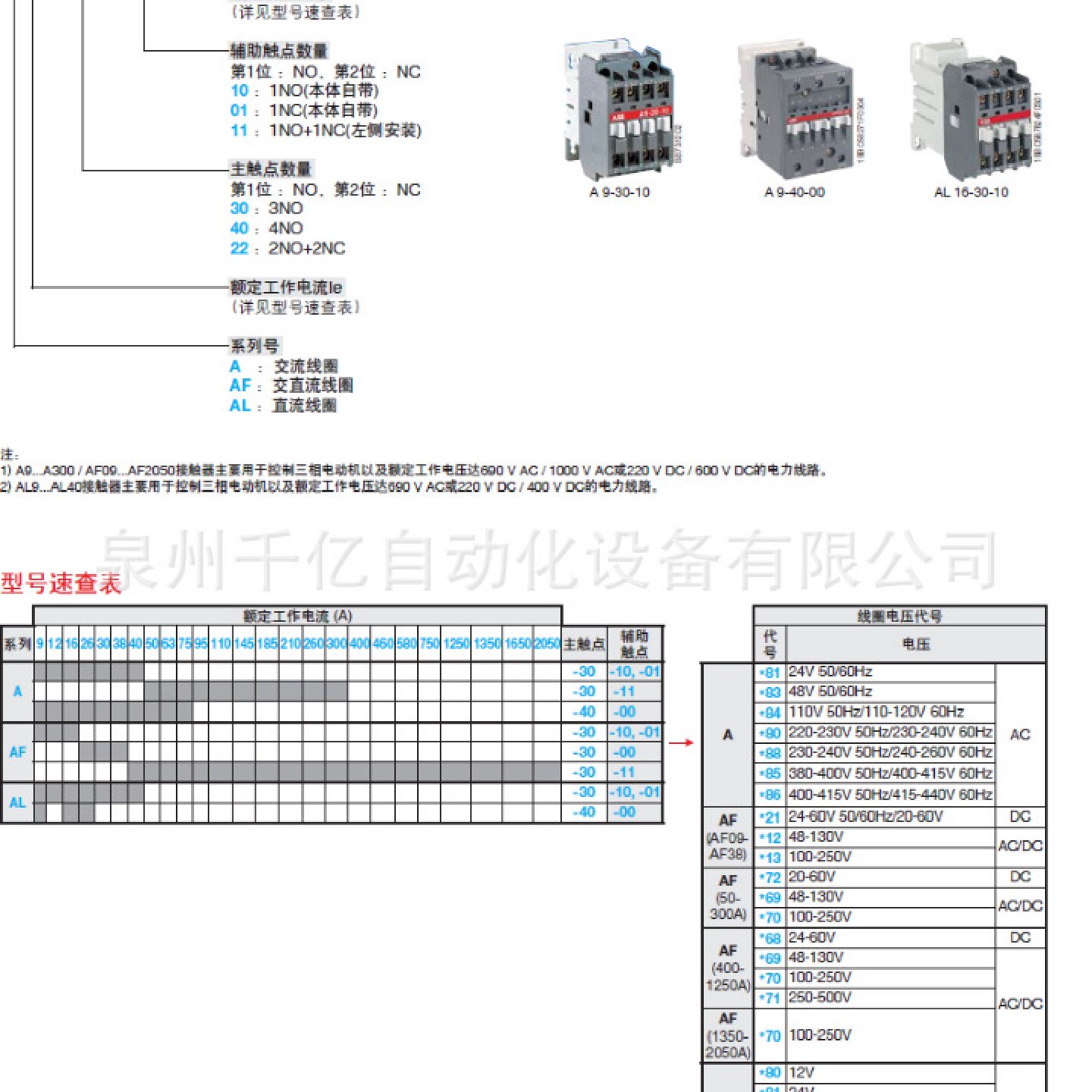 AF30-30-00-11*24-60VAC/20-60VDC|10120729|ABB|AF接触器