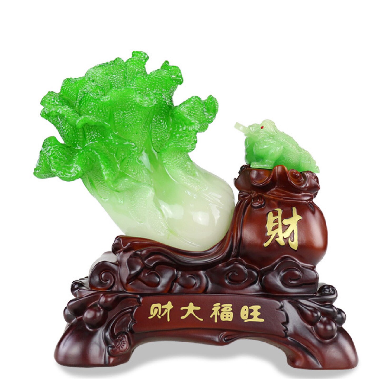 大德仁金蟾摆件大号玉白菜家居装饰品店铺开业礼品厂家直供
