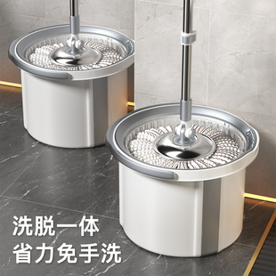 自拧水拖布桶家用一拖净杆通用自动脱水甩干拖 旋转拖把免手洗新款