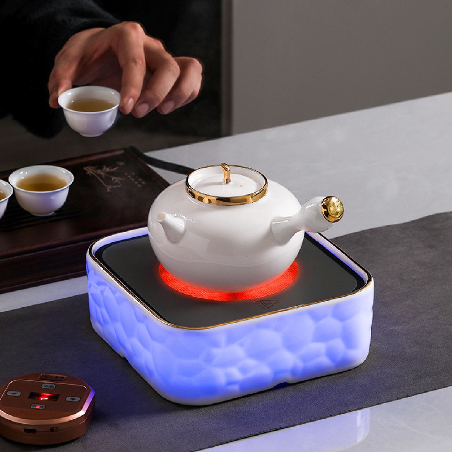 电陶炉送礼中秋国庆冬天围炉煮茶办公家用小型茶炉烧水壶套装