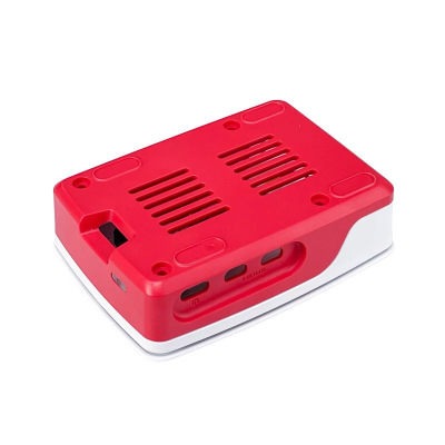树莓派5代红白外壳配PWM调速风扇散热冷却Raspberrypi5保护壳子