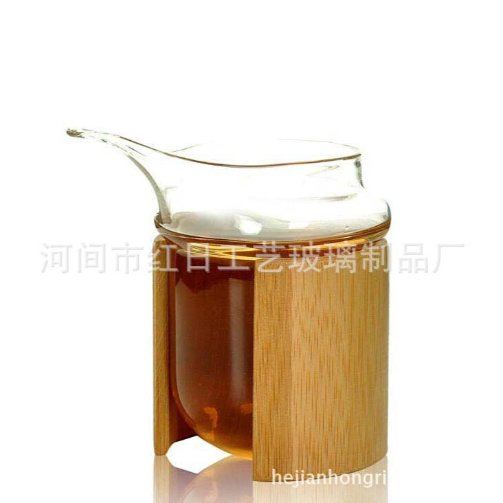 生产批发竹筒公道杯鹰嘴公杯玻璃公道杯玻璃茶海300ml